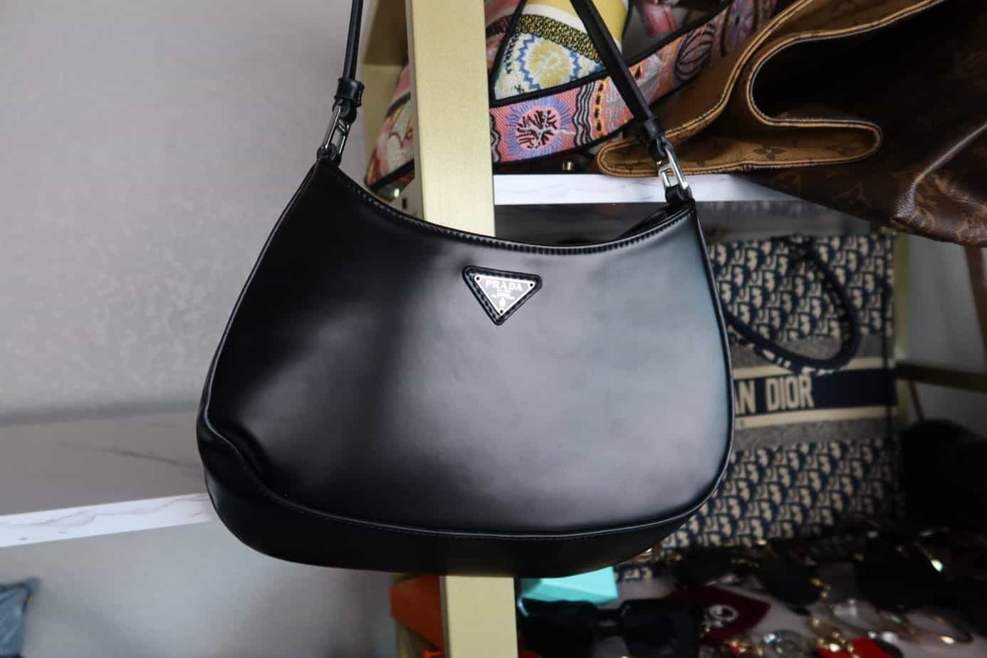 Prada Cleo Brushed Leather