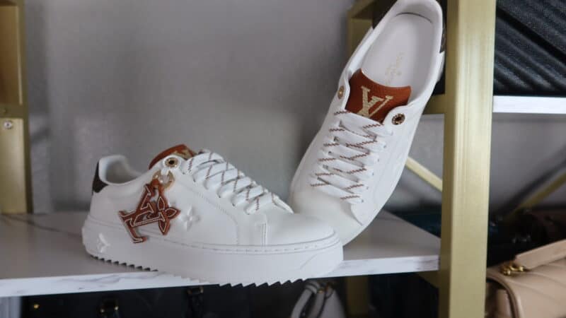 LV TIME OUT SNEAKERS BROWN LOGO