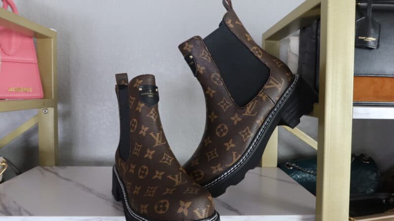 LV MONOGRAM BEAUBOURG ANKLE BOOTS