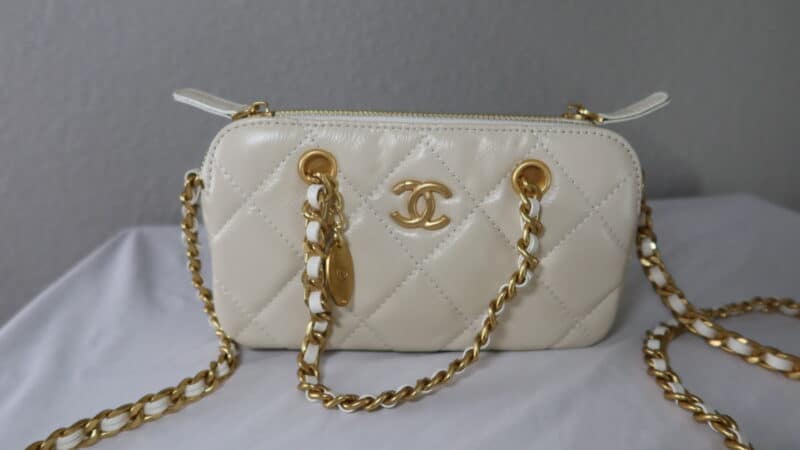 CHANEL DOUBLE ZIP CLUTCH