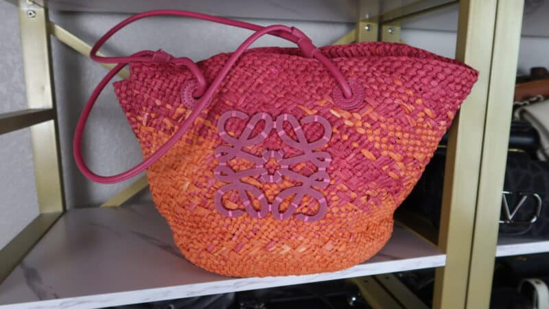 LOEWE IBIZA MEDIUM WOVEN ANAGRAM BASKET